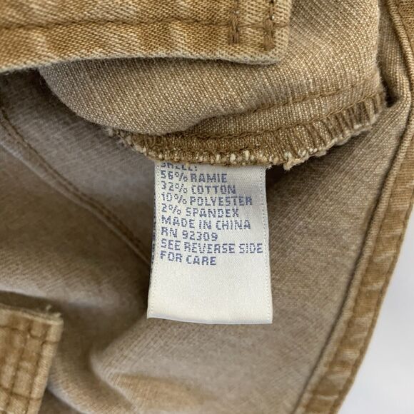 DG2 Denim Jacket Shacket M Snap Button Tan Embellished Flap Pocket Western Rodeo - Picture 5 of 10